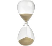 Tfa dostmann clessidra 15 minuti, 18.6009.53.90, in vetro, sabbia dorata, accessorio per la casa, oro, (l) 73 x (h) 190 mm