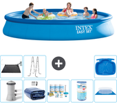 Paquete de piscina - intex - alrededor - 457x457x84 cm + accesorios a1190