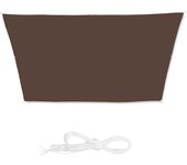 Relaxdays toldo vela trapezoidal, impermeable, protección rayos uv, con cuerdas para tensar, 3x4x2x2 m, marrón