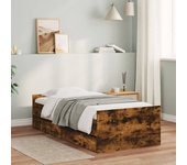 Maison exclusive - estructura de cama con cajones roble ahumado 90x200 cm
