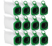 Bolsas de repuesto para aspiradoras vorwerk kobold vb100, vb 100, fp100 y fp 100 (paquete de 12)