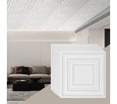 Vevor azulejos de techo, paquete de 12, 24 x 24 pulgadas, fáciles de instalar/cortar, azulejos de techo adhesivos de plástico para decoración