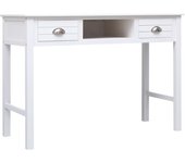 Escritorio | aparador | armario de cocina de madera maciza de paulownia blanco 108x45x76 cm cfw58658