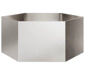 Vidaxl jardinera hexagonal de acero inoxidable 104x90x45 cm