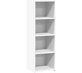 Aparador alto | aparador de comedor | armario de cocina madera de ingeniería blanco 40x41x124 cm cfw75874