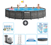 Paquete de piscina - intex - alrededor - 549x549x122 cm + accesorios cb41