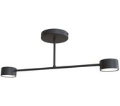 Lámpara de techo halo, metal, negro, epikasa
