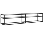 Mueble para tv vidrio templado transparente 200x40x40,5 cm