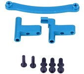 Soporte de protección del servo de dirección de aleación de aluminio para camión rc brillante azul rojo plata fs [escala 1/18] (736010b azul)