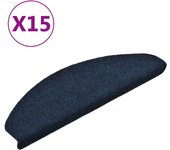 Alfombrilla autoadhesiva escalera 15 piezas | alfombras de escalera | tapetes de escalera 65x21x4 cm azul marino cfw65059