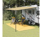 Maison exclusive - alfombra para tienda de campaña beige 200x400 cm