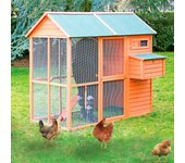 Gallinero gran capacidad helsinki - gallinero exterior para 7-9 gallinas - refugio y voladero