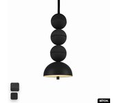 Lámpara colgante de hormigón - bosfor concrete | negro | 3 bolas | led 14w