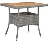 Maison exclusive - mesa comedor para jardín ratán sintético madera de acacia gris
