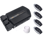 Cerradura invisible con alarma de 120db 4 mandos negra
