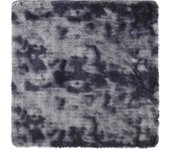 Alfombra de pelo largo navarra gris oscuro 200x200 cm poliéster