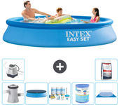 Paquete de piscina - intex - alrededor - 305x305x61 cm + accesorios a857