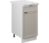 Vicco mueble bajo de cocina fame-line, grisbeige, 40 cm , et mármol