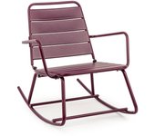 Mecedora de exterior lillin metal muebles de jardín verde bizzotto