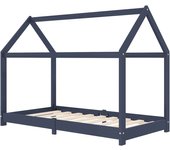 Estructura de cama infantil madera maciza pino gris 80x160 cm