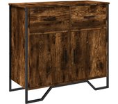 Aparador | aparador de comedor | armario de cocina madera de ingeniería roble ahumado 79,5x35,5x74,5 cm cfw19359