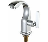 Grifo monomando para lavabo de baño, grifo de aleación de zinc cromado, grifo para lavabo individual, grifo para lavabo de agua fría