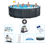 Paquete de piscina - intex - alrededor - 478x478x124 cm + accesorios a2773