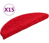Alfombrillas de peldaños de escalera 15 piezas | alfombras de escalera | tapetes de escalera rojo 56x17x3 cm cfw64987