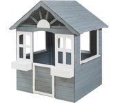 Casita infantil vesa madera de abeto 138x120x102 cm [casa.pro]