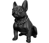 Casablanca by gilde figura decorativa bulldog negro mate h. 41 cm