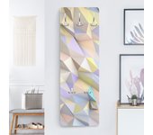Perchero de pared percha de pared madera perchero infantil de pared pastel estampado 268 - habitación infantil baño entrada - 105 x 34 cm