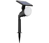 Philips led jivix faretto solare da terra per esterni, luce bianca calda, 1.4w, ip44, nero