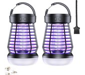 Matamosquitos eléctrico de 2000 w con luz led, matamosquitos usb impermeable para dormitorio, sala de estar, oficina, cocina y camping (2 unidades)