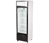 Romux® - armario expositor refrigerado 300 litros 1 puerta ventilado con tiro forzado | frigorifico profesional para bebidas en hostelería