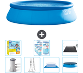 Paquete de piscina - intex - alrededor - 457x457x122 cm + accesorios cb50