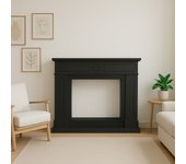 Mpc lipari marco profundo negro para chimenea o quemador eléctrico vulcano, elegante diseño en madera mdf, apto para todos los ambientes.