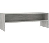 Mueble de tv madera contrachapada gris hormigón 120x40x40 cm