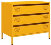 Aparador | aparador de comedor | armario de cocina acero laminado en frío amarillo mostaza 68x39x58,5 cm cfw56286