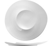 H&h 2 platos de porcelana blanca selección hotellerie cm 31,5x31x3,6h