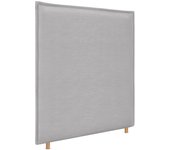 Dhome cabecero de lino natural liso con ribete hasta el suelo 110x120cm camas 105 - gris claro