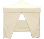 Tienda de jardín | cenador plegable con 4 paredes colore crema 3x3 m cfw310778