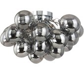 Lucande plafón diborah, gris humo, cristal, ø 50 cm, g9, lámpara de techo, lámpara