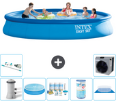 Paquete de piscina - intex - alrededor - 457x457x84 cm + accesorios a1234