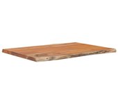 Tablero rectangular madera de acacia borde vivo 80x60x2,5 cm