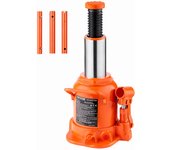 Vevor gato botella hidráulico 20 t, soldado con mango largo de 3 secciones, rango elevación 170-320 mm, para coche, pick-up, camión, reparación