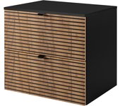 Mueble de baño, negro mate, 60 x 57 x 46 cm