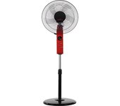 Ventilador de pie circus rojo/negro 3vel 45w regx43x40cm oscilante 5asp.c/ remoto,temporizador