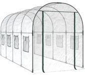 Invernadero pvc acero pintado polvo transparente 160x400x190cm