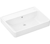 Hansgrohe xanuia q lavabo, sin agujero para grifo, con rebosadero, 650x480mm, blanco, 60245450