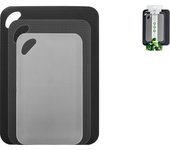 6x h&h packs 3 tablas de cortar de polipropileno con mango